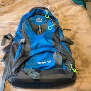CARIBE hiking back pack. Blue and gray